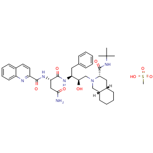 Chemical structure of Saquinavir mesylate , CAS 149845-06-7, AChemBlock M15380