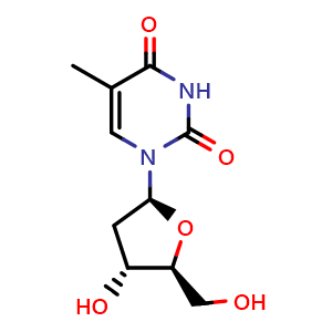 Chemical structure of Telbivudine , CAS 3424-98-4, AChemBlock M15392