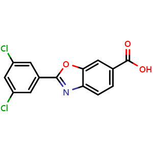 Chemical structure of Tafamidis , CAS 594839-88-0, AChemBlock M15402