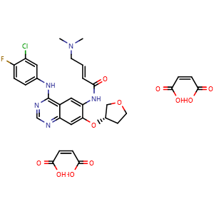 Chemical structure of Afatinib dimaleate , CAS 850140-73-7, AChemBlock M15408