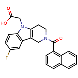Chemical structure of Setipiprant , CAS 866460-33-5, AChemBlock M15410