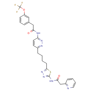 Chemical structure of CB-839 , CAS 1439399-58-2, AChemBlock M15417