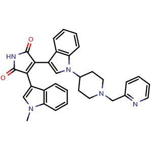 Chemical structure of Enzastaurin , CAS 170364-57-5, AChemBlock M15420