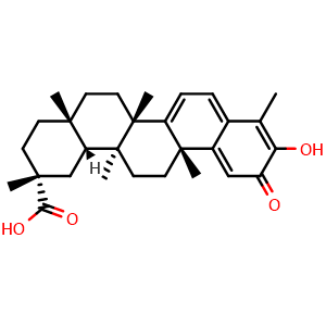 Chemical structure of Celastrol , CAS 34157-83-0, AChemBlock M15426