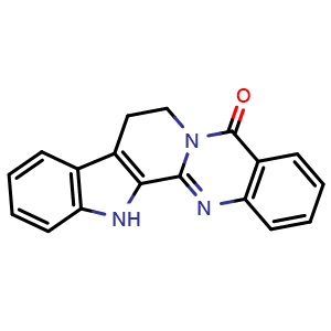 Chemical structure of Rutaecarpine , CAS 84-26-4, AChemBlock M15438