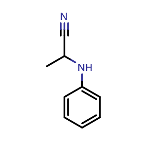 Chemical structure of 2-Phenylamino-propionitrile , CAS 2182-39-0, AChemBlock M15456