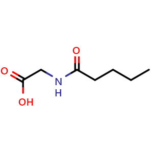 Chemical structure of 2-Pentanamidoacetic acid , CAS 24003-66-5, AChemBlock M15457