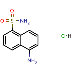 Chemical structure of 5-Amino-1-naphthalenesulfonamide hydrochloride , CAS 32327-47-2, AChemBlock M15460