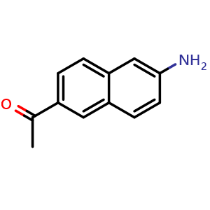 Chemical structure of 6-Acyl-2-naphthylamine , CAS 7470-88-4, AChemBlock M15474