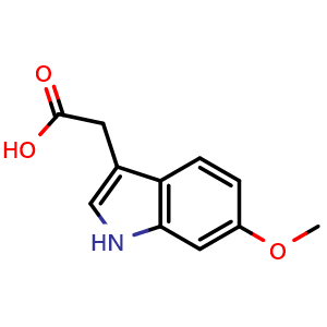 Chemical structure of 6-Methoxyindole-3-acetic acid , CAS 103986-22-7, AChemBlock M15497