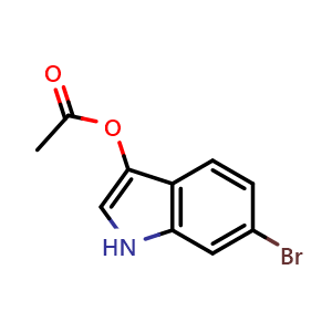 Chemical structure of 6-Bromo-1H-indol-3-yl acetate , CAS 114306-17-1, AChemBlock M15502