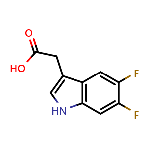 Chemical structure of 5,6-Difluoroindole-3-acetic acid , CAS 126030-73-7, AChemBlock M15506