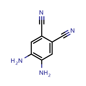 Chemical structure of 4,5-Diamino-1,2- benzenedicarbonitrile , CAS 129365-93-1, AChemBlock M15509