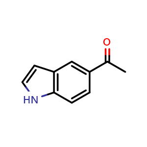 Chemical structure of 5-Acetylindole , CAS 53330-94-2, AChemBlock M15571
