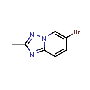 Chemical structure of 6-bromo-2-methyl-[1,2,4]triazolo[1,5-a]pyridine , CAS 7169-95-1, AChemBlock M15587