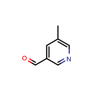 Chemical structure of 5-Methyl-pyridine-3-carbaldehyde , CAS 100910-66-5, AChemBlock M15605