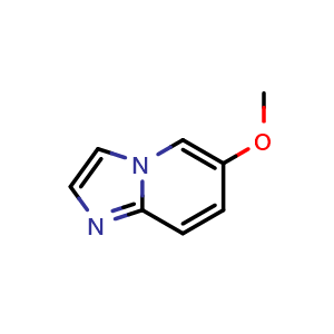 Chemical structure of 6-Methoxy-imidazo[1,2-a]pyridine , CAS 955376-51-9, AChemBlock M15634