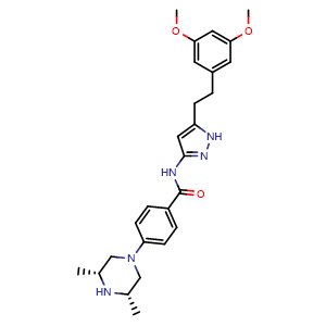 Chemical structure of AZD-4547 , CAS 1035270-39-3, AChemBlock M15639