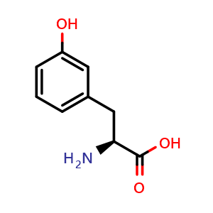 Chemical structure of L-3-Tyrosine , CAS 587-33-7, AChemBlock M15660