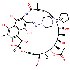 Chemical structure of Rifapentine , CAS 61379-65-5, AChemBlock M15662