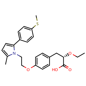 Chemical structure of Saroglitazar , CAS 495399-09-2, AChemBlock M15714
