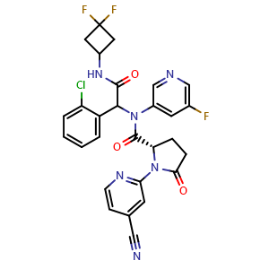 Chemical structure of AG-120 , CAS 1448346-63-1, AChemBlock M15724