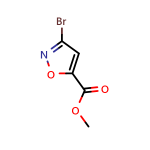 Chemical structure of Methyl 3-bromoisoxazole-5-carboxylate , CAS 272773-11-2, AChemBlock M15728
