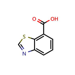 Chemical structure of 7-Benzothiazolecarboxylicacid(9CI) , CAS 677304-83-5, AChemBlock M15739