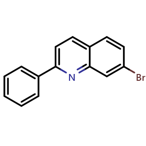 Chemical structure of 7-Bromo-2-phenylquinoline , CAS 1203578-65-7, AChemBlock M15764