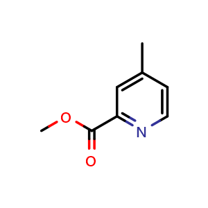 Chemical structure of 2-Pyridinecarboxylicacid,4-methyl-,methylester(9CI) , CAS 13509-13-2, AChemBlock M15778