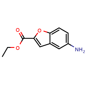 Chemical structure of Ethyl 5-aminobenzofuran-2-carboxylate , CAS 174775-48-5, AChemBlock M15784