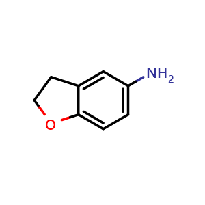 Chemical structure of 2,3-Dihydrobenzofuran-5-amine , CAS 42933-43-7, AChemBlock M15806