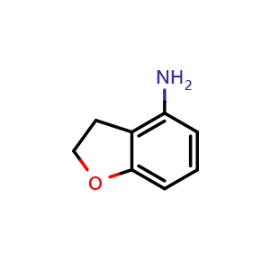 Chemical structure of 2,3-Dihydrobenzofuran-4-amine , CAS 61090-37-7, AChemBlock M15821