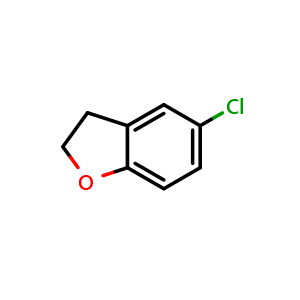 Chemical structure of 5-Chloro-2,3-dihydro-1-benzofuran , CAS 76429-69-1, AChemBlock M15833