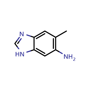 Chemical structure of 5-Methyl-1H-benzo[d]imidazol-6-amine , CAS 177843-72-0, AChemBlock M15851