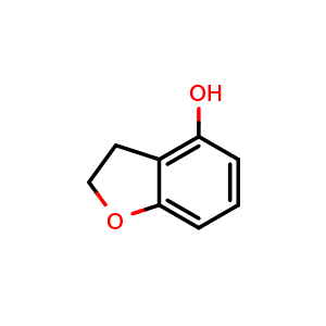 Chemical structure of 2,3-Dihydrobenzofuran-4-ol , CAS 144822-82-2, AChemBlock M15862
