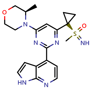Chemical structure of AZD6738 , CAS 1352226-88-0, AChemBlock M22550