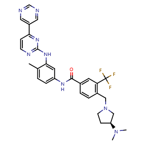 Chemical structure of Bafetinib , CAS 859212-16-1, AChemBlock M22584