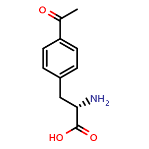 Chemical structure of 4-Acetyl-L-phenylalanine , CAS 122555-04-8, AChemBlock M22604