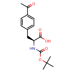 Chemical structure of Boc-4-Acetyl-L-phenylalanine , CAS 204856-73-5, AChemBlock M22609