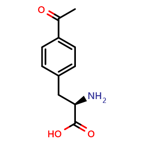 Chemical structure of 4-Acetyl-D-phenylalanine , CAS 1217644-59-1, AChemBlock M22610
