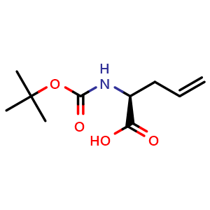 Chemical structure of Boc-(S)-2-Allylglycine , CAS 90600-20-7, AChemBlock M22614
