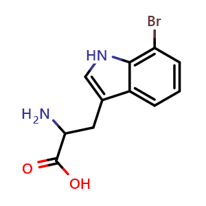 Chemical structure of 7-Bromo-DL-tryptophan , CAS 852391-45-8, AChemBlock M22633