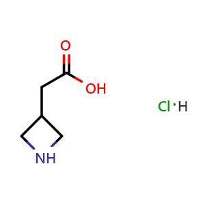 Chemical structure of 3-Azetidineacetic acid hydrochloride , CAS 952675-30-8, AChemBlock M22650