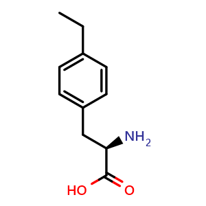Chemical structure of 4-Ethyl-D-phenylalanine , CAS 721385-17-7, AChemBlock M22655