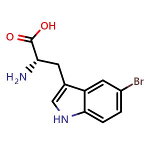 Chemical structure of 5-Bromo-L-tryptophan , CAS 25197-99-3, AChemBlock M22663