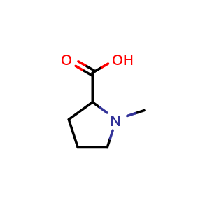 Chemical structure of 1-Methyl-DL-proline , CAS 68078-09-1, AChemBlock M22685