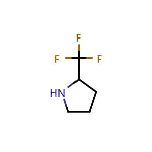 Chemical structure of 2-(Trifluoromethyl)-pyrrolidine , CAS 109074-67-1, AChemBlock M22693