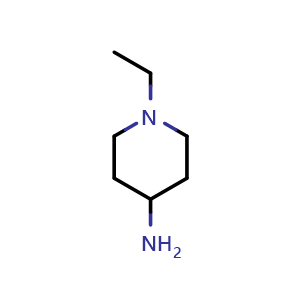 Chemical structure of 1-Ethyl-4-piperidinamine , CAS 50534-45-7, AChemBlock M22705