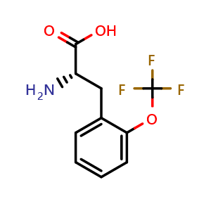 Chemical structure of 2-(Trifluoromethoxy)-L-phenylalanine , CAS 1103894-71-8, AChemBlock M22717